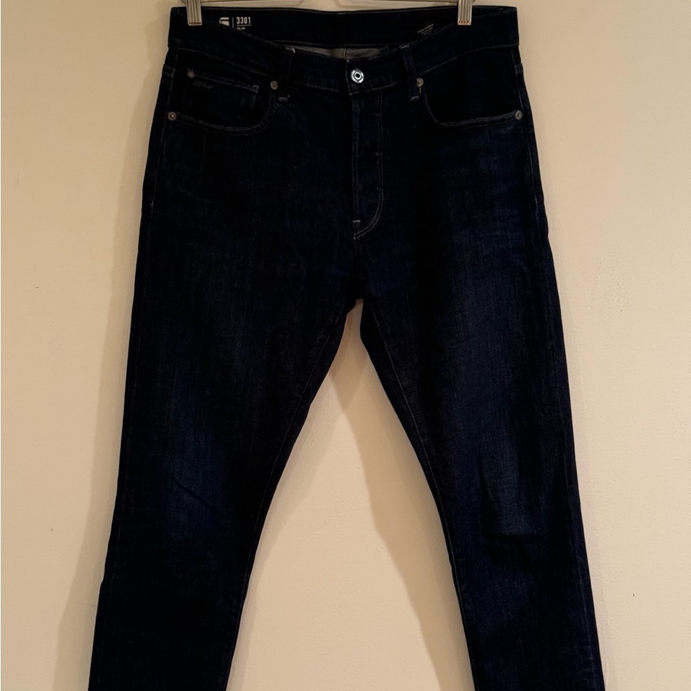 Men’s G-Star RAW 3310 Slim dark blue denim jeans 32/32